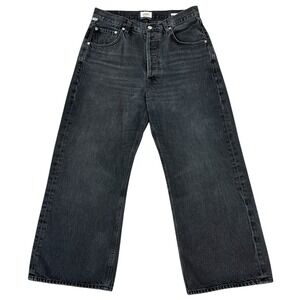 Citizens of Humanity Wide Leg Gaucho Jeans 28" Black High-Rise 90s Y2K USA COH